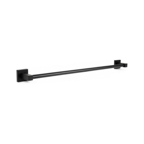 foto del prodotto porta asciugamani asta supporto 60cm bagno da muro asciuga mano casa nero 02109