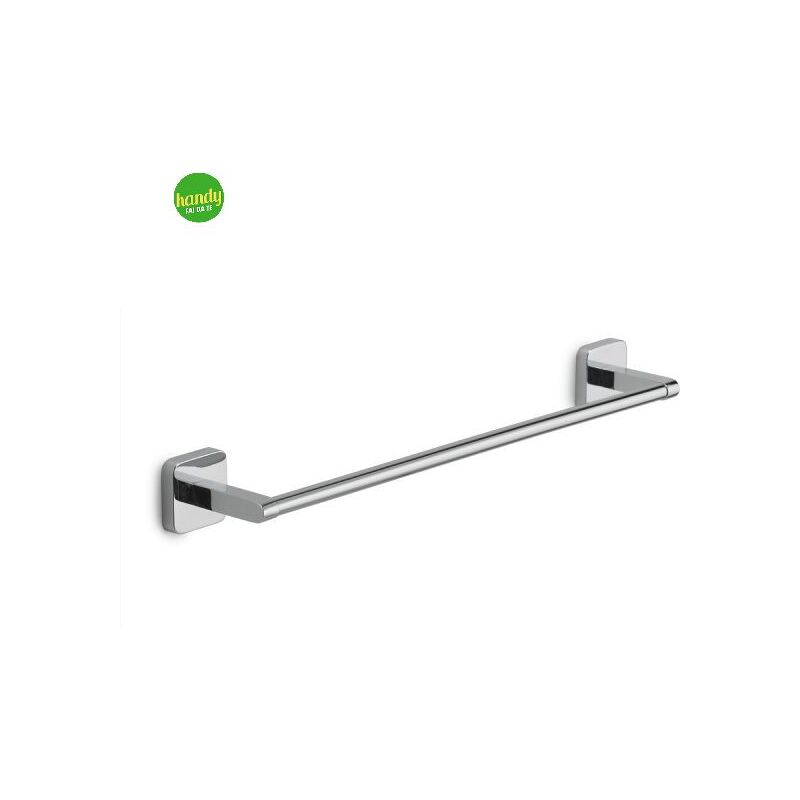 foto del prodotto porta asciugamani bagno tonga in acciaio inox e cromall, appendi asciugamani fissabile con viti incluse o biadesivo, peso massimo supportato 7 kg,