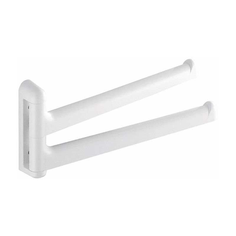 foto del prodotto porta asciugamani con doppio snodo a parete per bagno bianco 40 cm 8023 junior