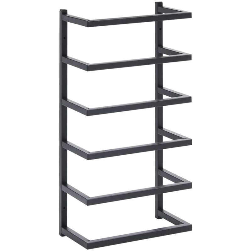 foto del prodotto porta asciugamani con scala da bagno standard 48 cm in acciaio nero