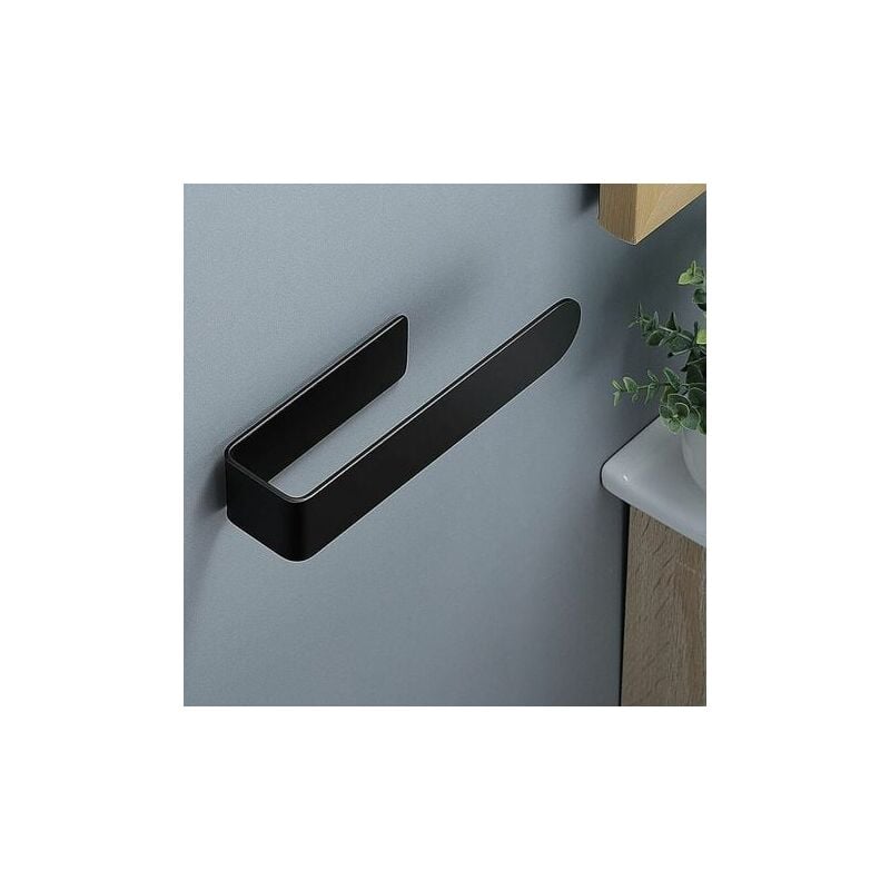 foto del prodotto porta asciugamani da bagno nero, porta asciugamani senza foratura porta strofinacci da cucina sus304