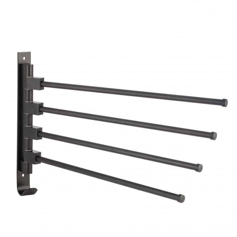 foto del prodotto porta asciugamani da parete 46,5x30,5 cm nero