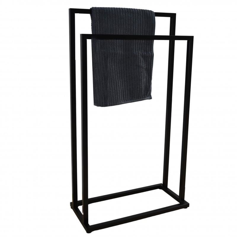 foto del prodotto porta asciugamani da terra 45x21,5x84,5 cm nero opaco