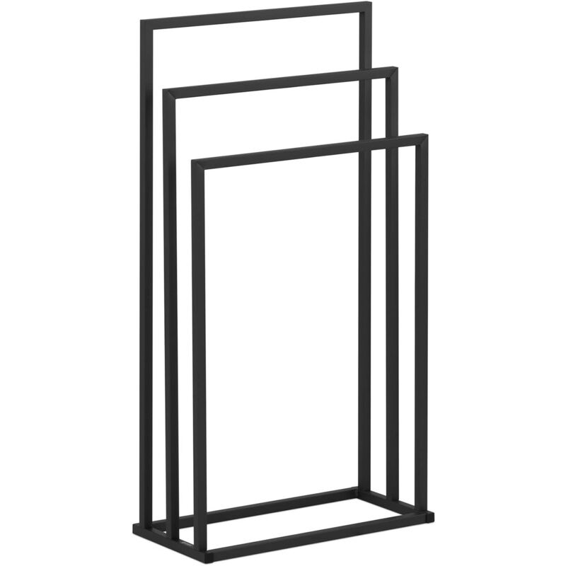 foto del prodotto porta asciugamani da terra in acciaio a 3 barre 3 barre, larghezza 45 cm, portata 6 kg, grigio scuro 140004422