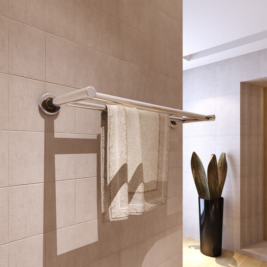 foto del prodotto porta asciugamani in acciaio inox 2 barre cod mxl 51371