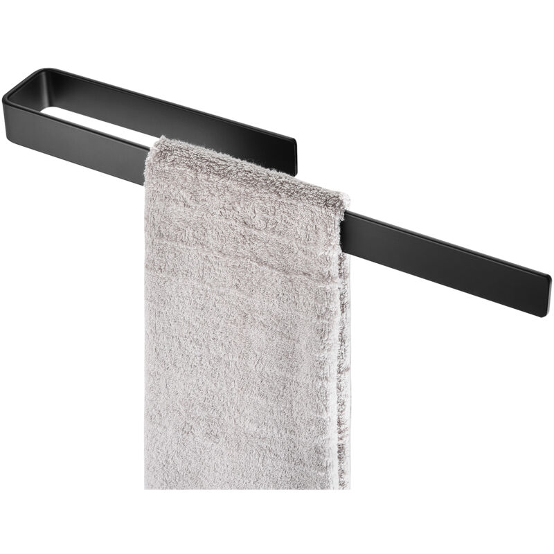 foto del prodotto porta asciugamani laterale per arredo bagno 40 cm porta asciugamani multifunzionale in lega di alluminio nero cecipa max