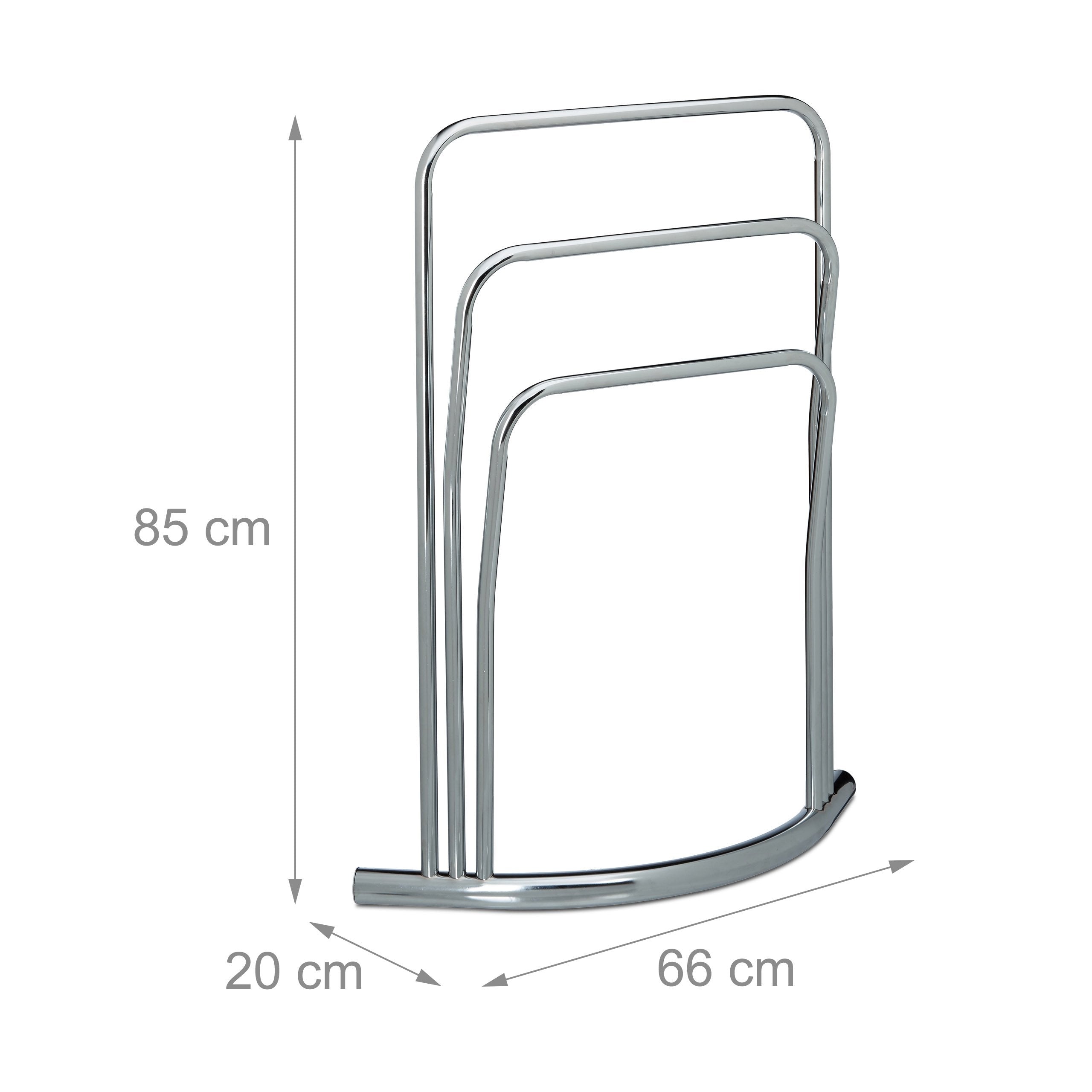 foto del prodotto porta asciugamani porta asciugamani da terra 3 barre in metallo 85 cm 3213062