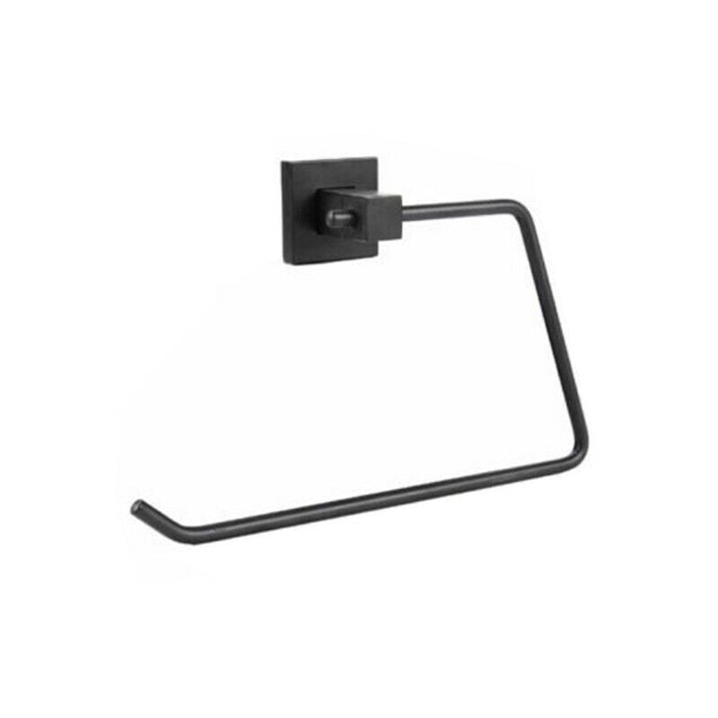 foto del prodotto porta asciugamano asciugamani quadrato ospite accessori appendi muro parete nero