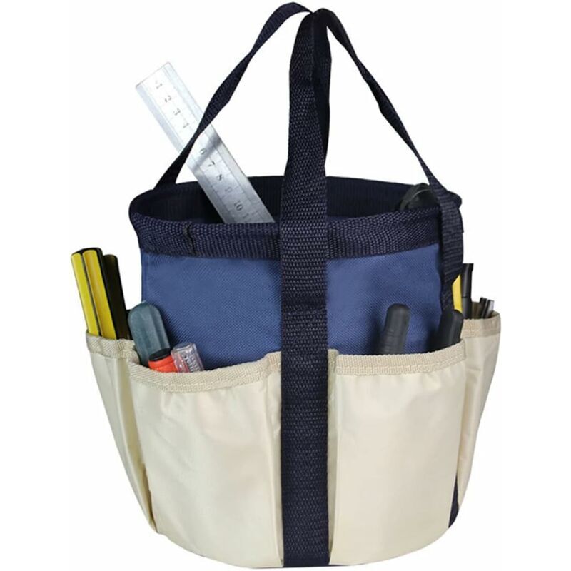 foto del prodotto porta attrezzi da giardino, organizer per attrezzi da giardino, borsa da trasporto con 6 tasche per uomo e donna, blu navy