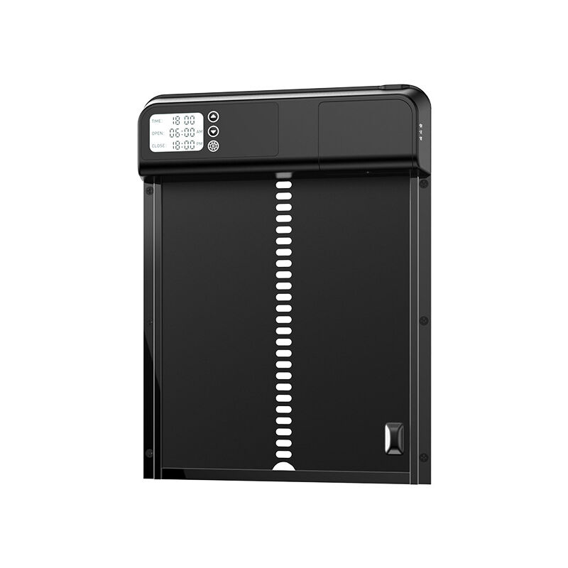 foto del prodotto porta automatica per pollaio con schermo lcd programmabile impermeabile, porta automatica per pollaio in lega di alluminio, alimentata a batteria,