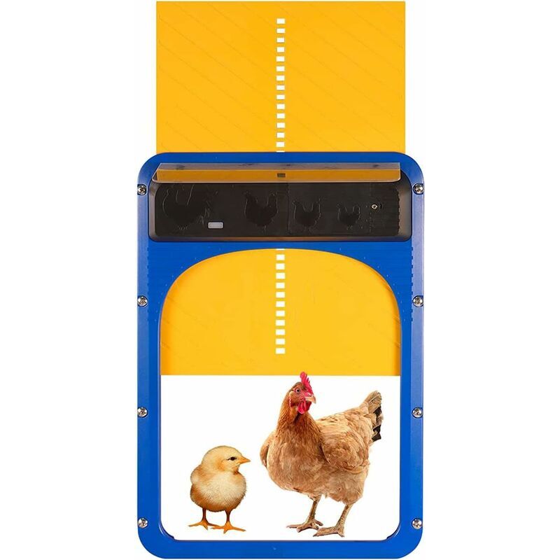 foto del prodotto porta automatica per pollaio con sensore di luce apertura e chiusura automatica per una protezione intelligente del pollame