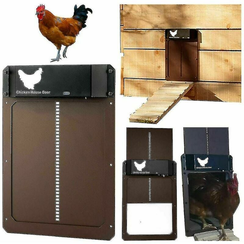 foto del prodotto porta automatica per pollaio in plastica con rilevamento della luce controllo porta per pollaio novit 2023