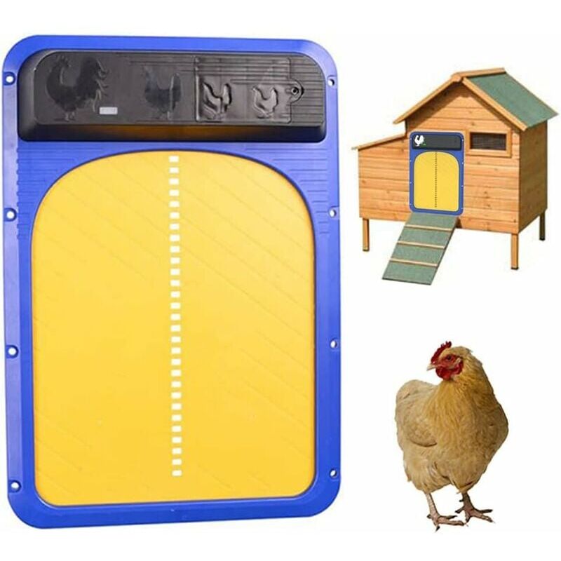 foto del prodotto porta automatica per pollaio porta per pollaio a induzione impermeabile con sensore di luce porta per pollaio automatica a batteria apriporta