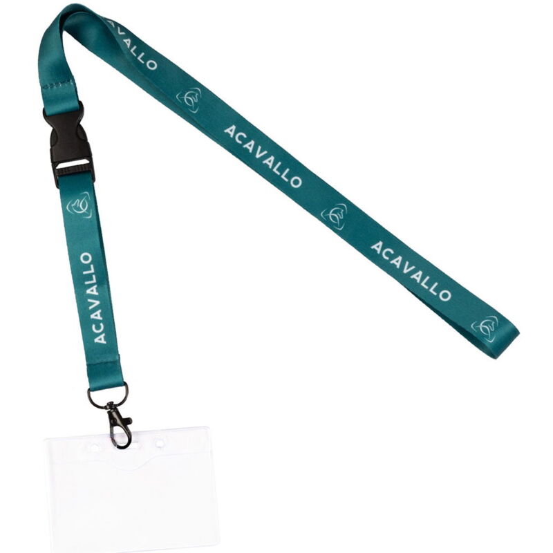 foto del prodotto porta badge con cordino moschettone e gancio taglia unica, verde