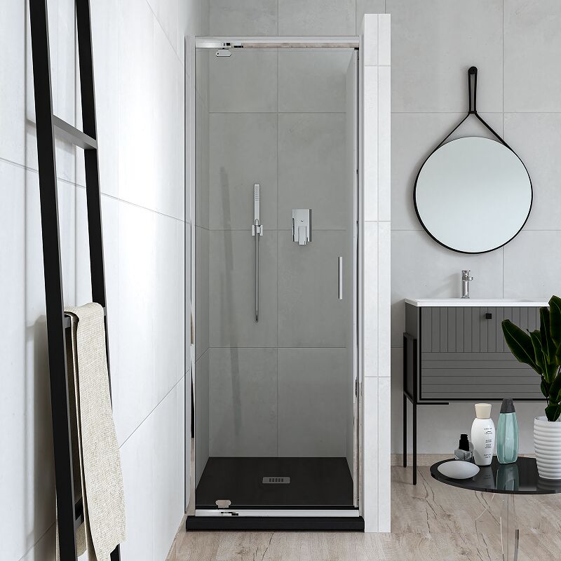 foto del prodotto porta battente pivottante 70 cm vetro trasparente ercos gold bbgoltpg70 70 cm 68 72 