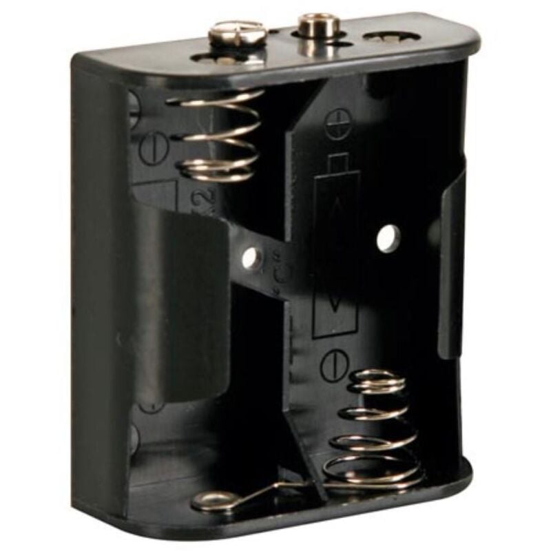 foto del prodotto porta batteria per 2 x c cell con terminali a scatto 
