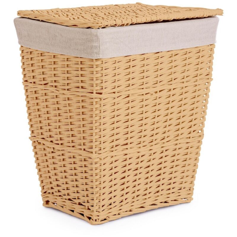 foto del prodotto porta biancheria alesha svasato vimini e trucioli beige