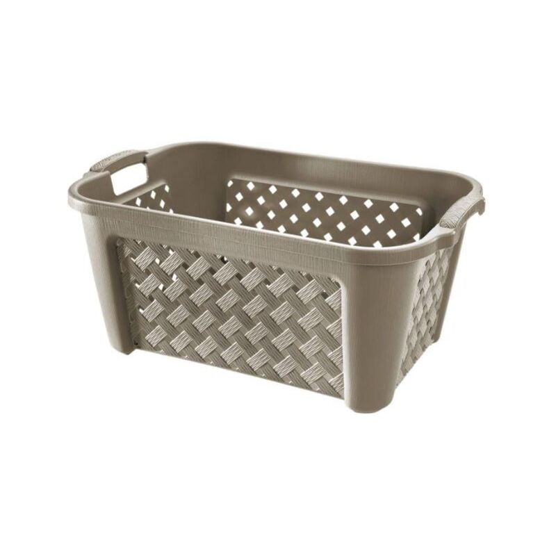 foto del prodotto porta biancheria arianna da 35lt in colore talpa 37.5x27.5x h47 cm