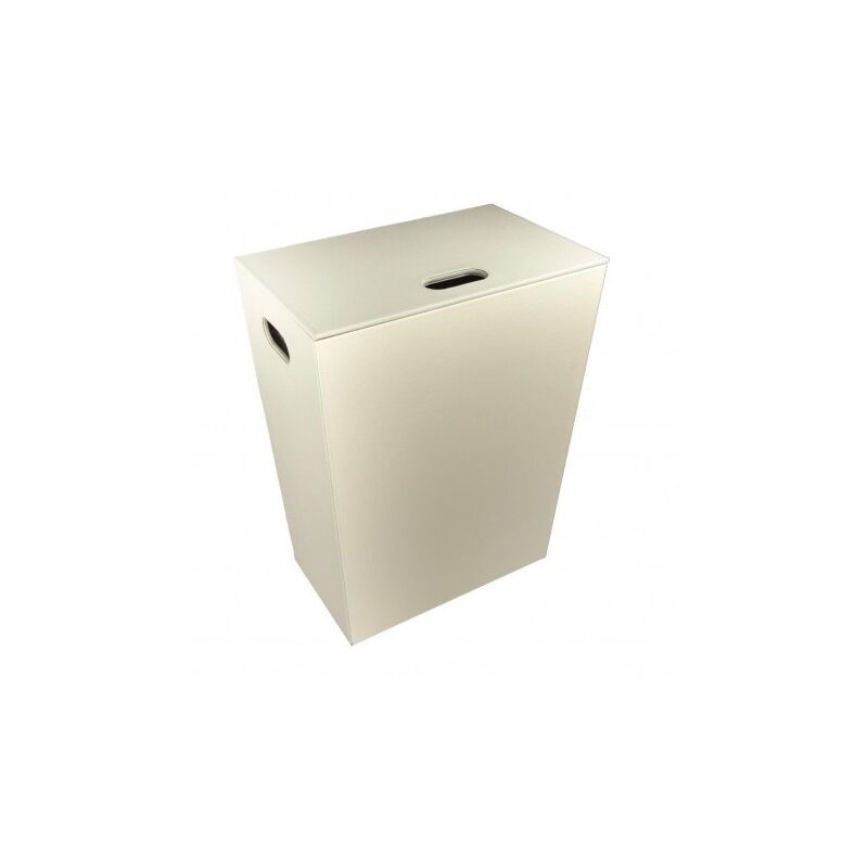 foto del prodotto porta biancheria in ecopelle grande bianco