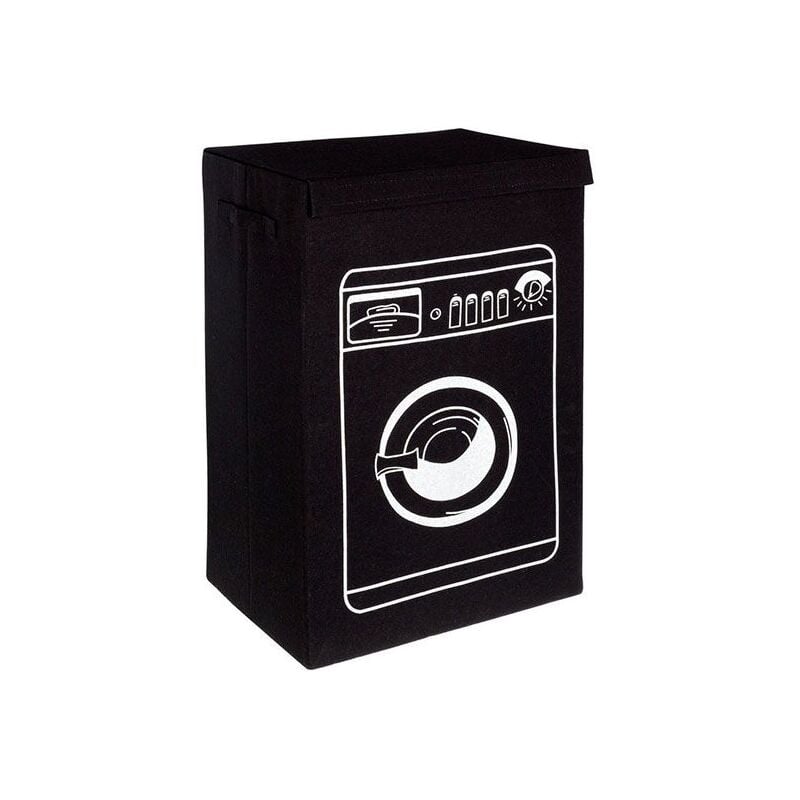 foto del prodotto porta biancheria pieghevole wash nero bizzotto 40x30x60h 0212929