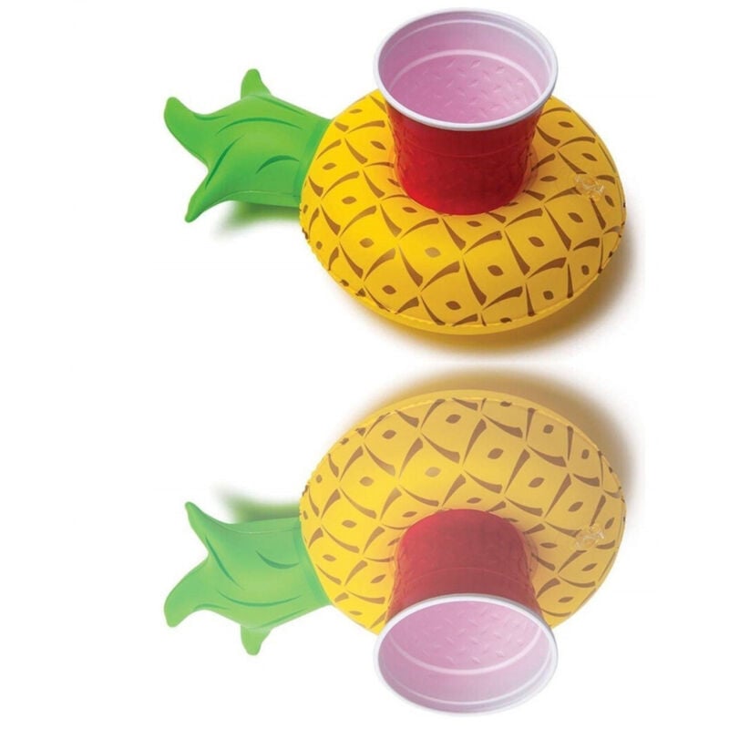 foto del prodotto porta bicchiere ananas gonfiabile galleggiante mare piscina pineapple lattina - - trade shop traesio