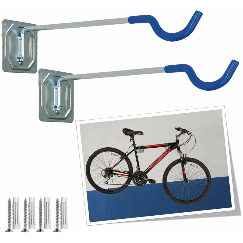 foto del prodotto porta biciclette da muro 2 gancio bici muro, porta bici, porta attrezzi da parete parpyon