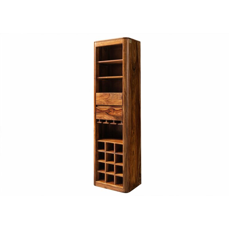 foto del prodotto porta bottiglie in legno di shesham acacia 50x36x180 noce cerato toronto 249