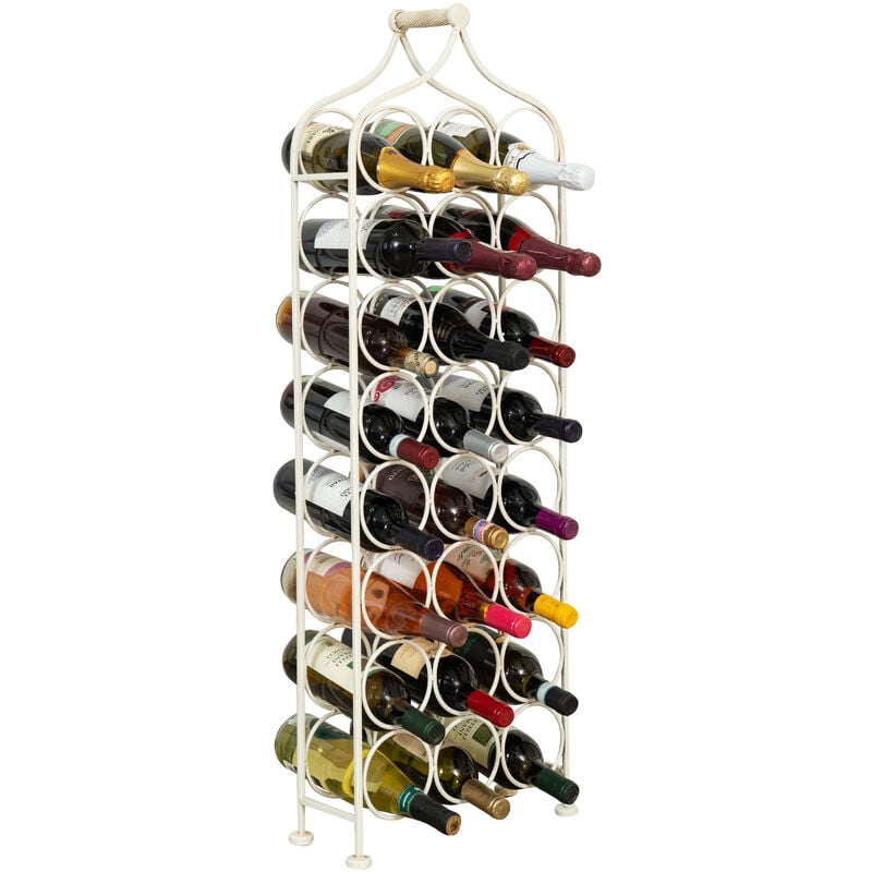 foto del prodotto porta bottiglie vino in ferro battuto cantinetta porta spumante 106x36 cm espositore porta vino da terra 24 bottiglie enoteca