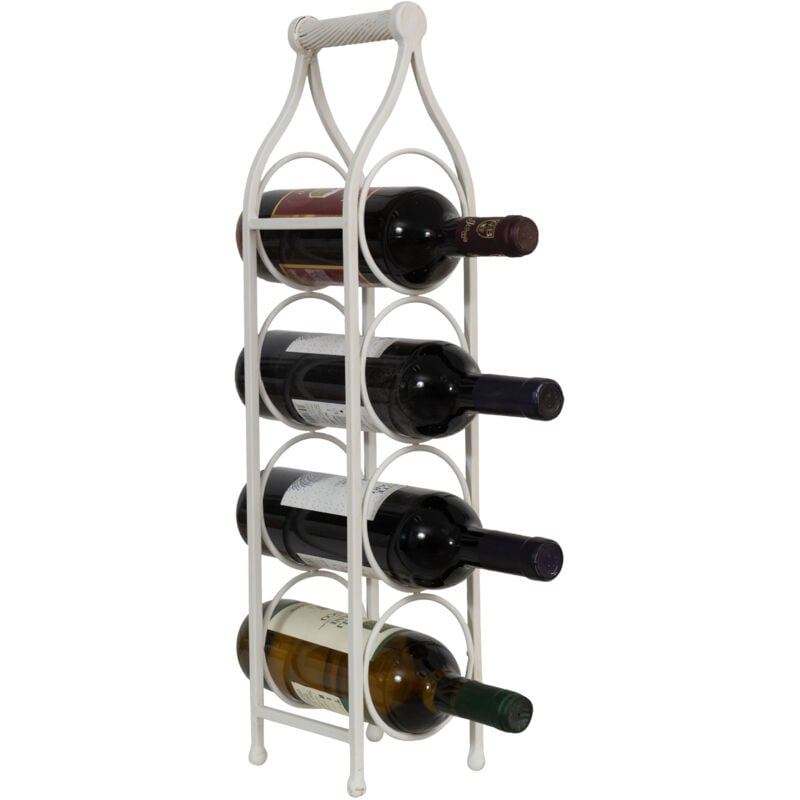foto del prodotto porta bottiglie vino in ferro portabottiglie da tavolo 58x13 cm espositore porta vino da banco scaffale da cucina cantinetta