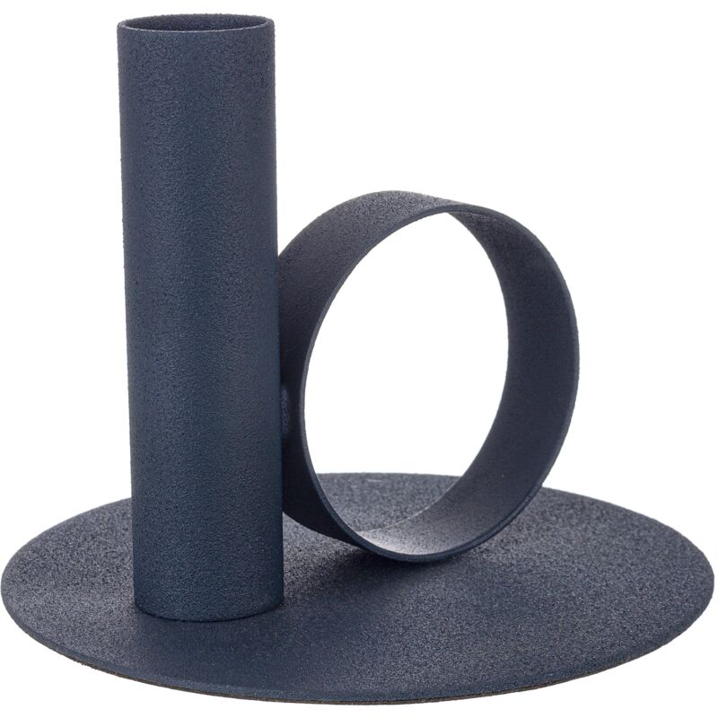 foto del prodotto porta candela pyxis con varie tonalità di colore, realizzato in metallo e fabbricato a mano - 12.5 x h 10cm blu