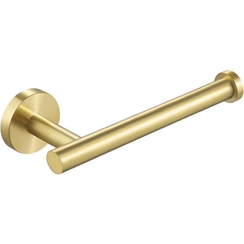 foto del prodotto porta carta igienica a parete, porta rotolo di carta igienica per bagno, acciaio inossidabile 304, oro spazzolato, 16,38 cm sollbry