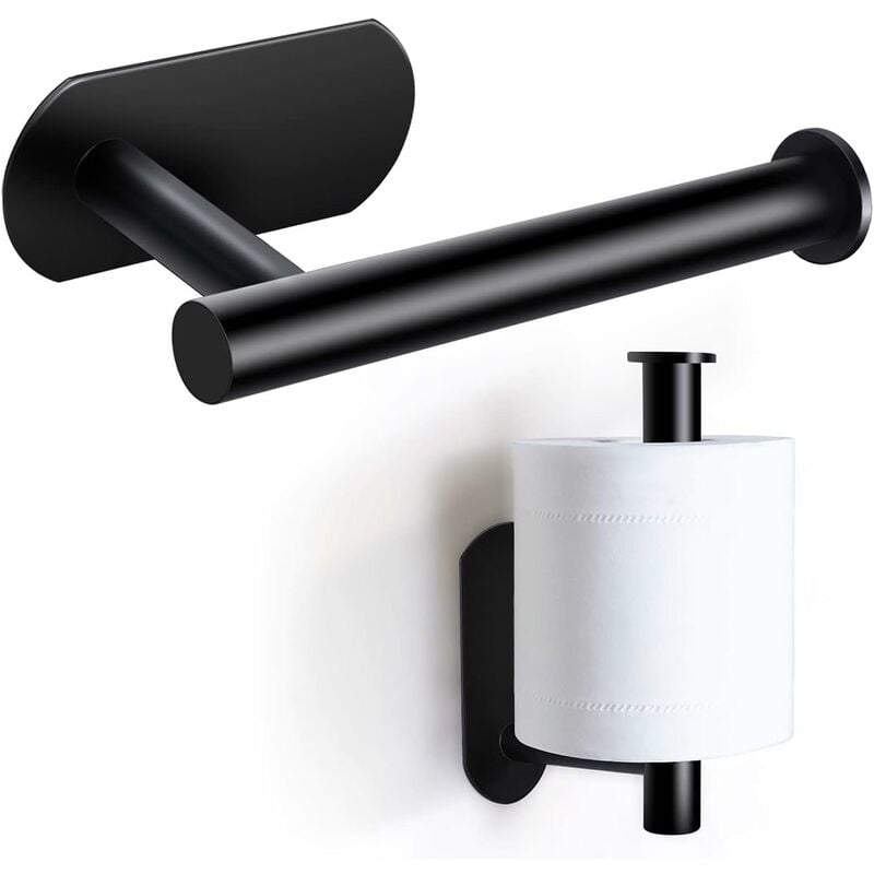 foto del prodotto porta carta igienica a scarico, porta carta igienica premium senza fori, porta carta igienica in acciaio inox a parete per cucina e bagno, 1 pezzo