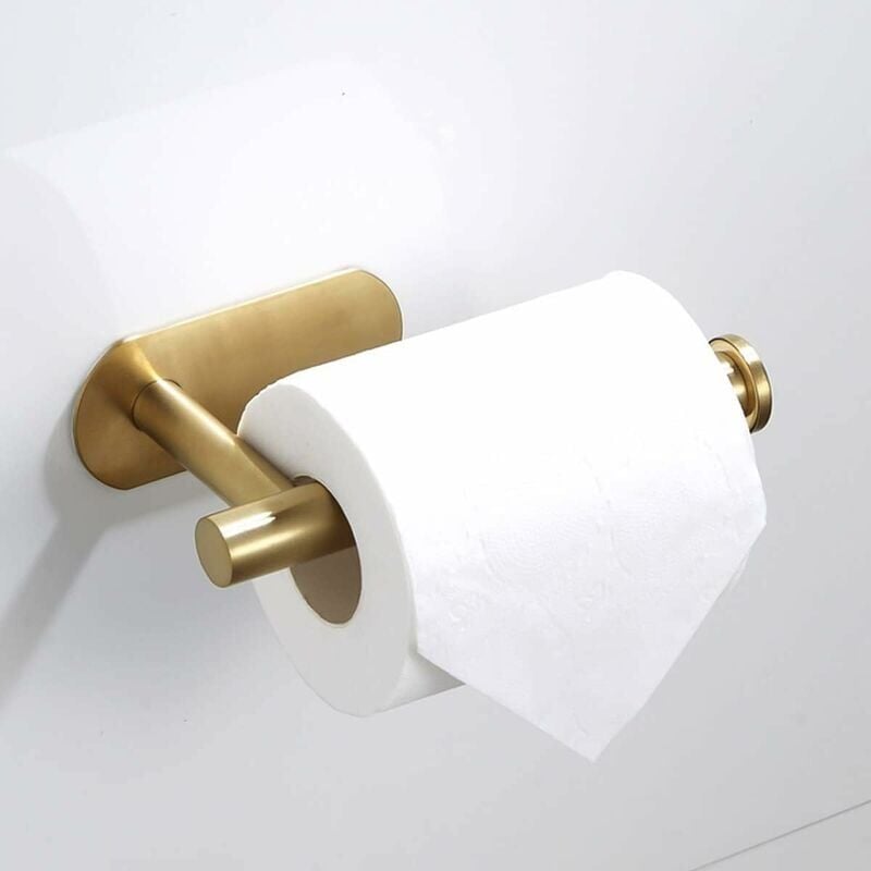 immagine 0 del prodotto porta carta igienica autoadesivo con supporto a parete forato senza coperchio installabile orizzontalmente o verticalmente acciaio inossidabile
