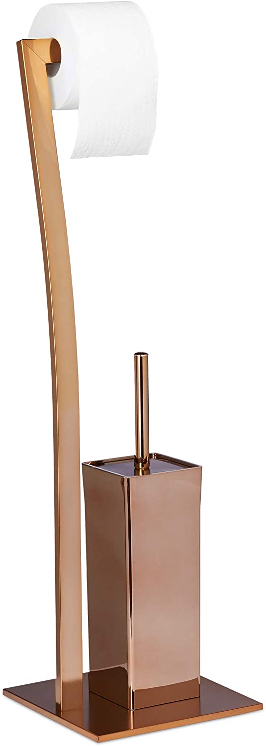 foto del prodotto porta carta igienica con porta scopino 71 cm rame 13 0002546 2