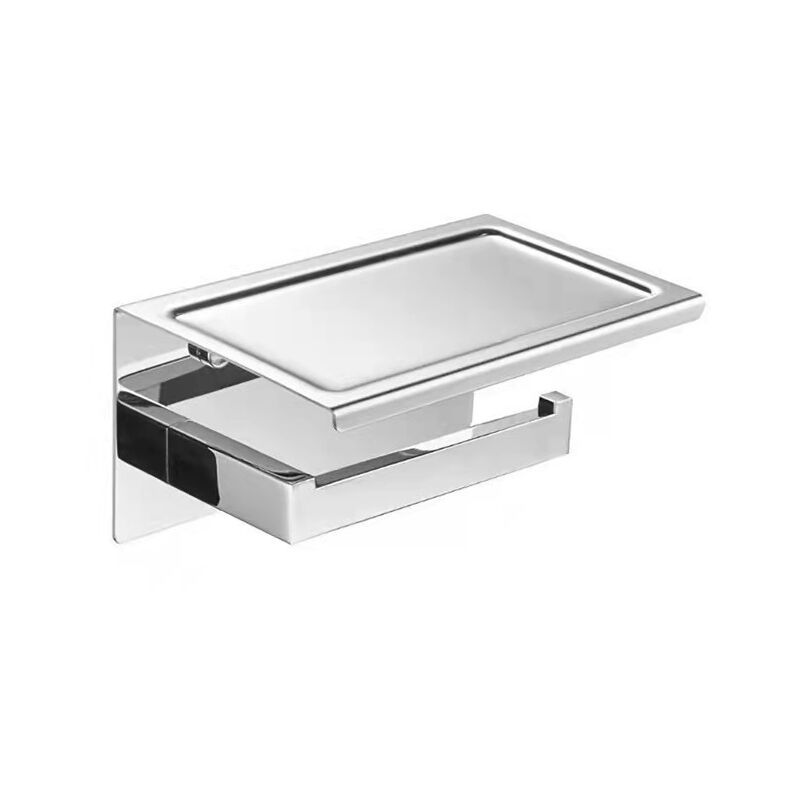 foto del prodotto porta carta igienica con ripiano in acciaio inox ss304 porta carta igienica porta rotolo porta cellulare