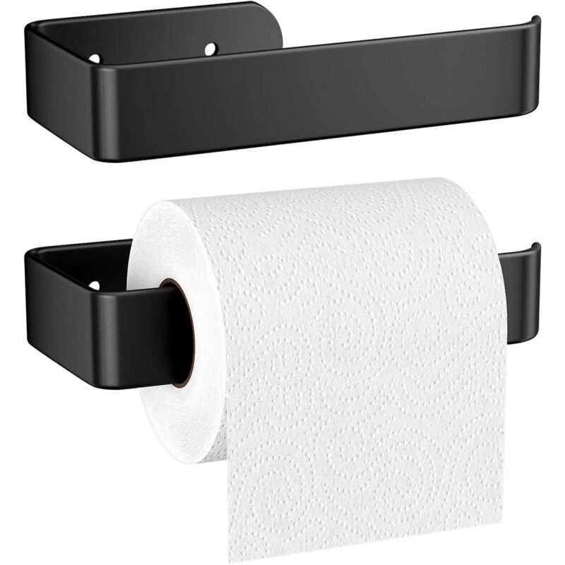 foto del prodotto porta carta igienica da 16 cm in lega di alluminio opaco, da parete, con foratura e viti, porta carta igienica stabile bebusingoto