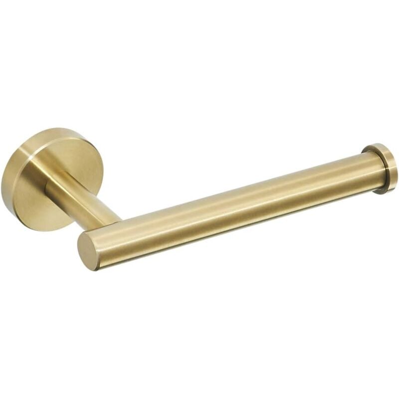 foto del prodotto porta carta igienica da parete in acciaio inox 304, porta rotolo di carta igienica per bagno, accessorio per wc in oro spazzolato sollbry