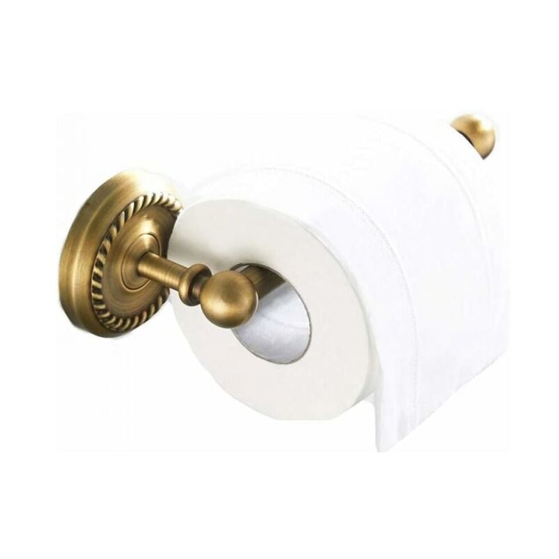 foto del prodotto porta carta igienica da parete in ottone antico porta rotolo da bagno retr porta rotolo di carta igienica con supporto per cellulare