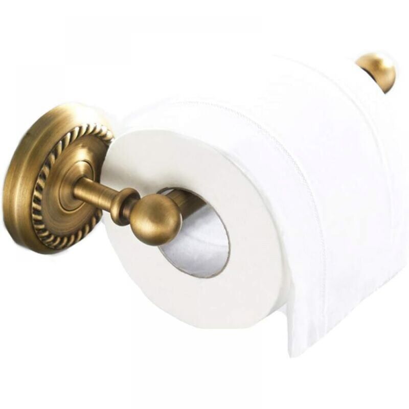 foto del prodotto porta carta igienica da parete in ottone antico porta rotolo da bagno retr porta rotolo di carta igienica con supporto per cellulare