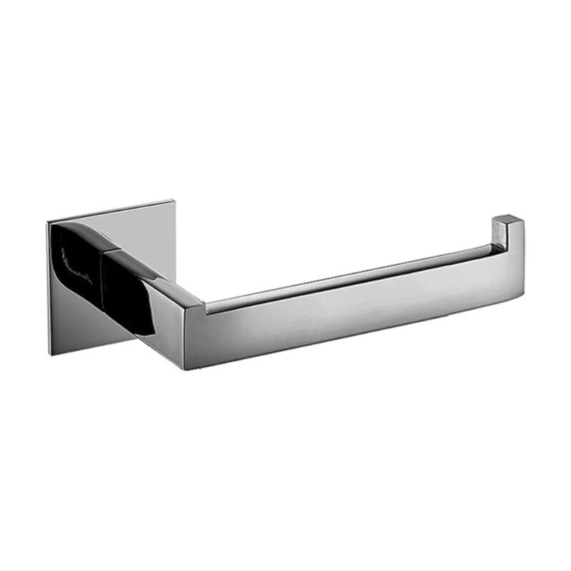 foto del prodotto porta carta igienica homet con adesivo in acciaio inox, cromato, senza viti, per bagno, wc sollbry