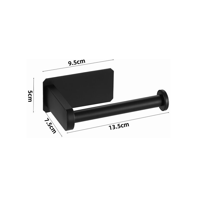 foto del prodotto porta carta igienica in acciaio inox akk5 nero bebusingoto