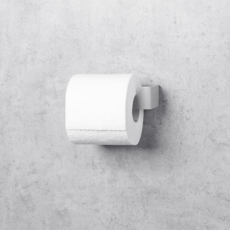 foto del prodotto porta carta igienica, in acciaio inox, grigio, per bagno, sinistra, zen daske