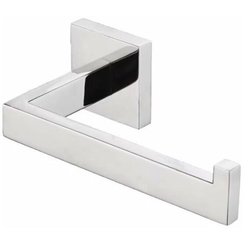foto del prodotto porta carta igienica lucidato, porta rotolo carta igienica in acciaio inox per bagno e cucina quadrato spazzolato 145x86x49mm