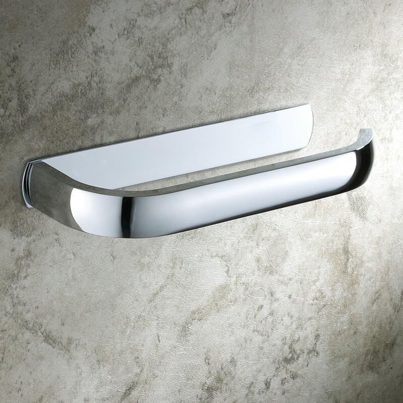 foto del prodotto porta carta igienica moderno ymyny porta carta igienica da parete per bagno, in ottone, finitura cromata bianco, ottone 