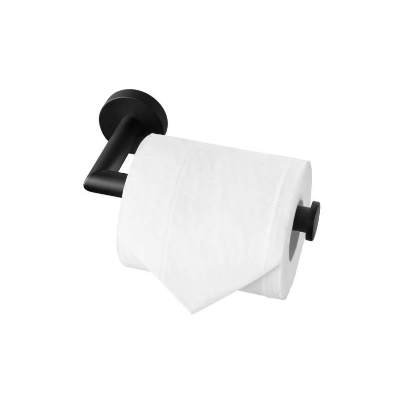 foto del prodotto porta carta igienica nero, porta carta igienica a parete per bagno, acciaio inossidabile sus 304, porta carta igienica nero opaco 