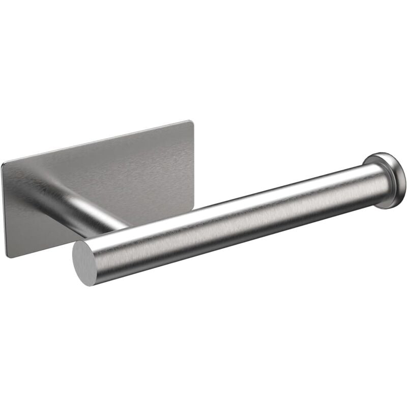 foto del prodotto porta carta igienica, porta carta igienica a parete, porta rotolo in acciaio inox 304, porta carta igienica senza foratura, adesivo 3m, grigio,