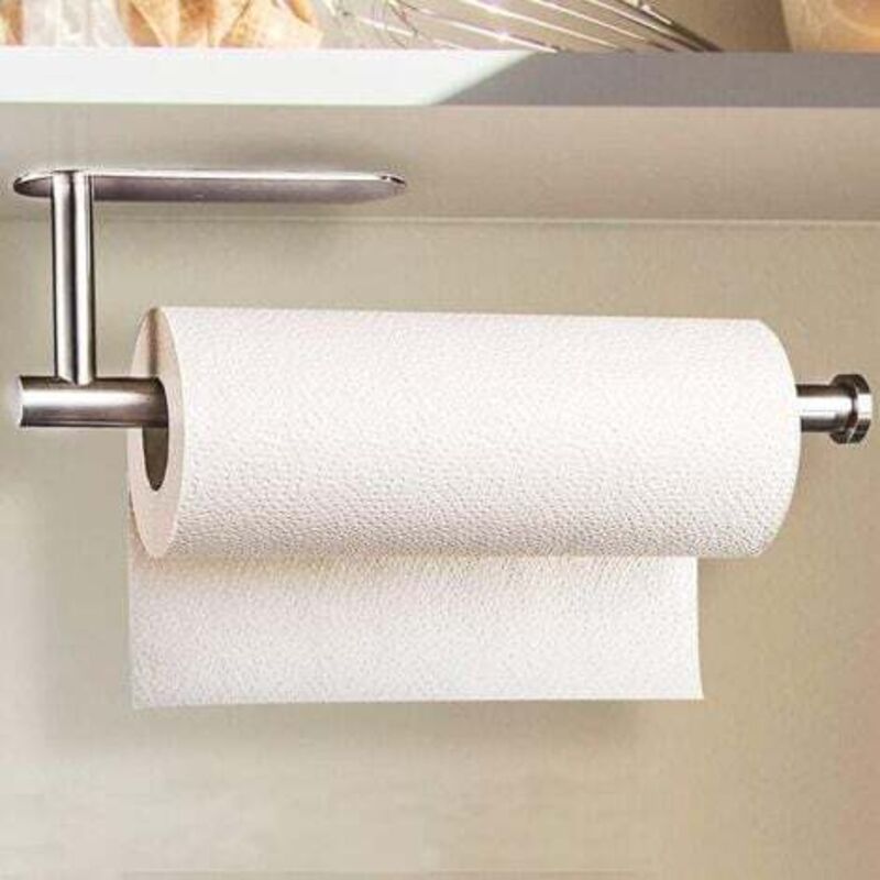 foto del prodotto porta carta igienica, porta carta igienica autoadesivo o da parete, porta carta igienica in acciaio inox per cucina, porta carta igienica