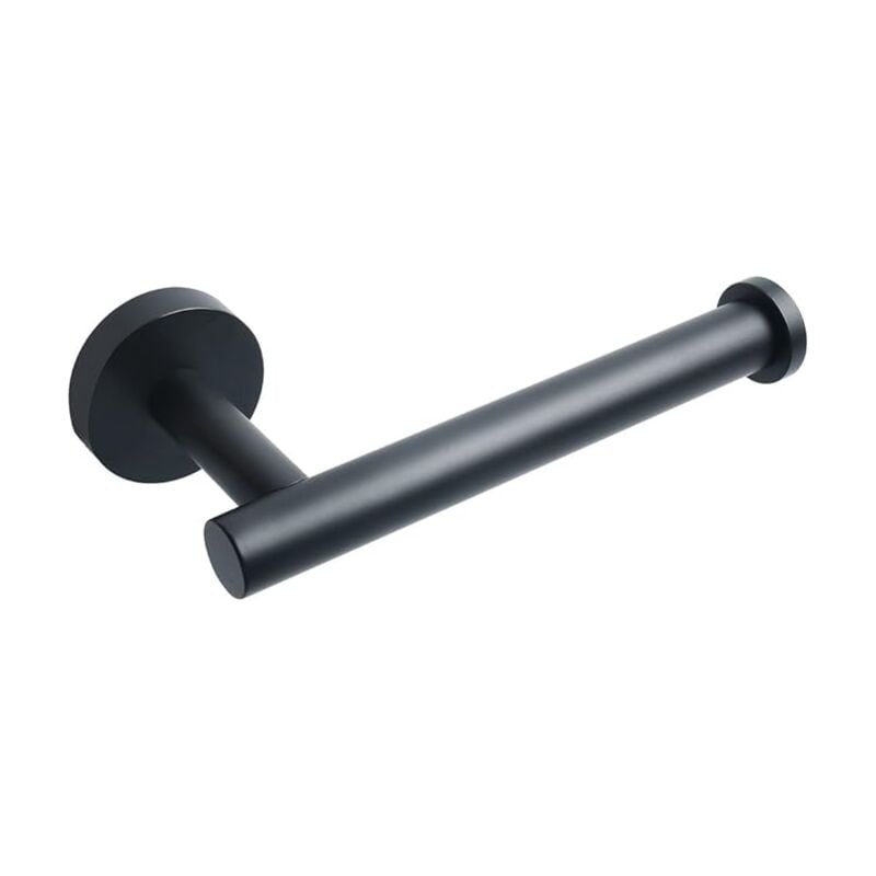 foto del prodotto porta carta igienica, porta rotolo carta igienica da parete in acciaio inox sus304, distributore di carta igienica da parete per bagno e cucina, nero