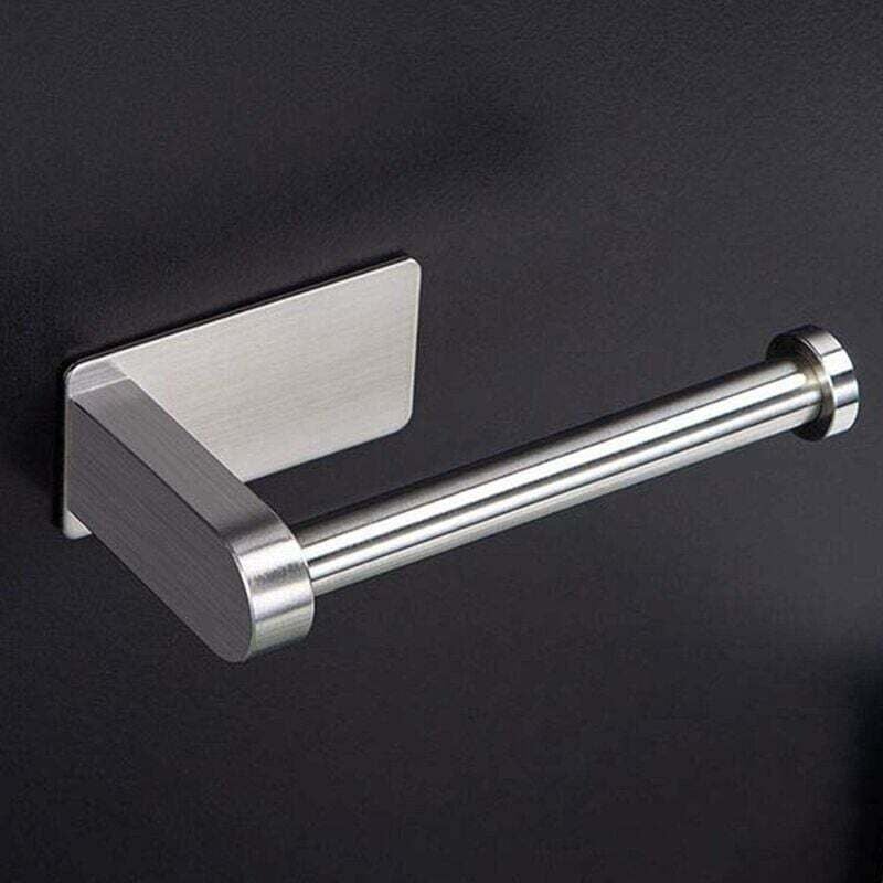 foto del prodotto porta carta igienica senza foratura, porta carta igienica autoadesivo, porta carta igienica in acciaio inox - lablanc