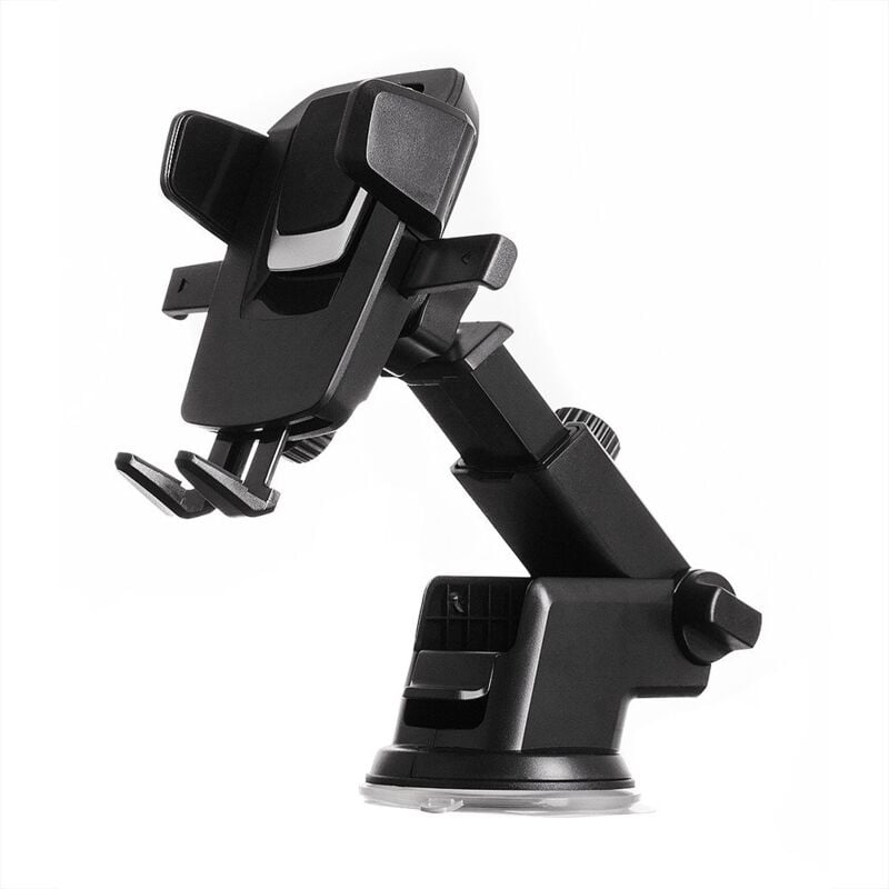 foto del prodotto porta cellulare da auto regolabile telescopico per cruscotto, vetro, nero